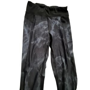 EUC Sweaty Betty leggings gray black design w ventilation knees sz S activewear